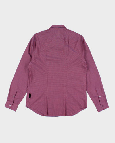 Emporio Armani Purple Check Shirt - L