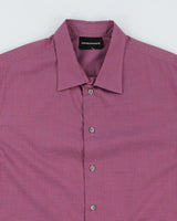 Emporio Armani Purple Check Shirt - L