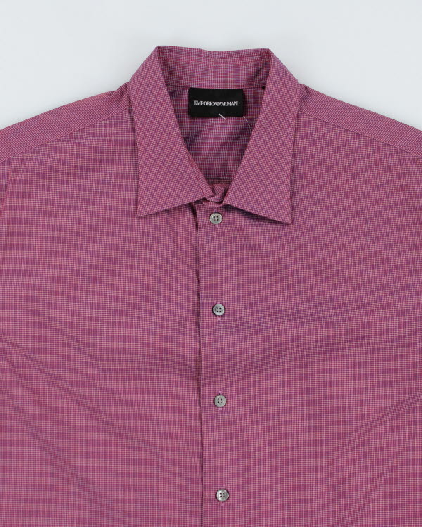 Emporio Armani Purple Check Shirt - L