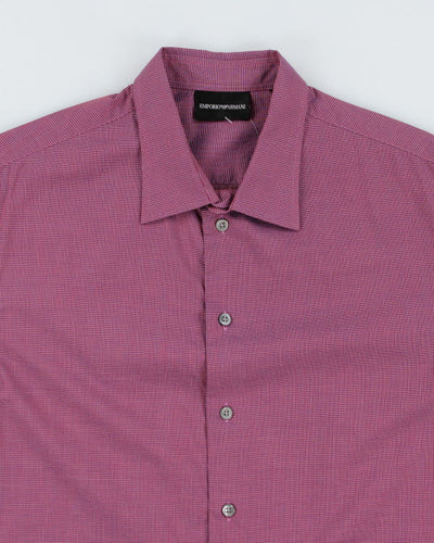 Emporio Armani Purple Check Shirt - L
