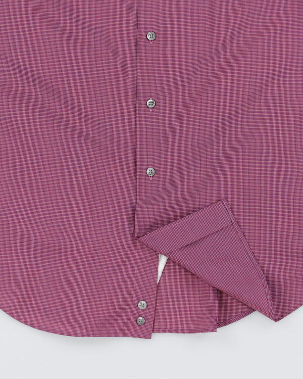 Emporio Armani Purple Check Shirt - L