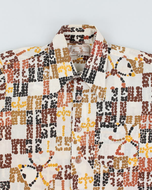 Vintage 70s Pattern Shirt - M