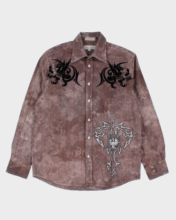 Y2k 00s Eighty Eight Tie Dye Graphic Shirt - S