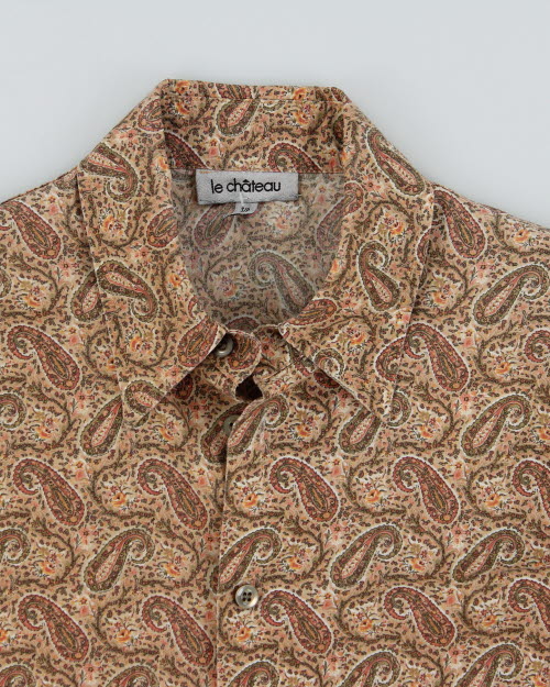 Y2k 00s Le Chateau Paisley Pattern Shirt - S