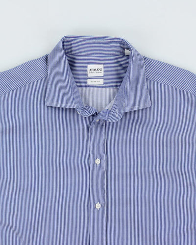 Armani Stripe Long Sleeve Shirt - L