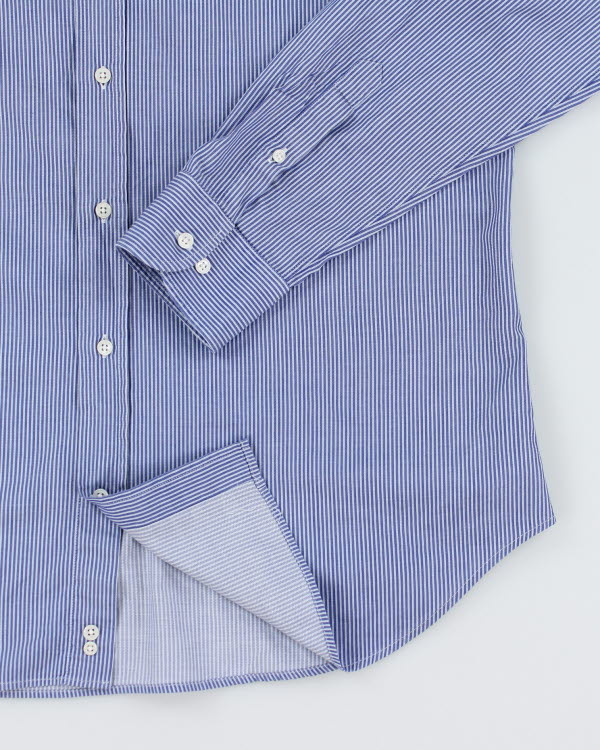Armani Stripe Long Sleeve Shirt - L