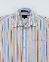 Y2k 00s Bill Blass Stripe Shirt - L