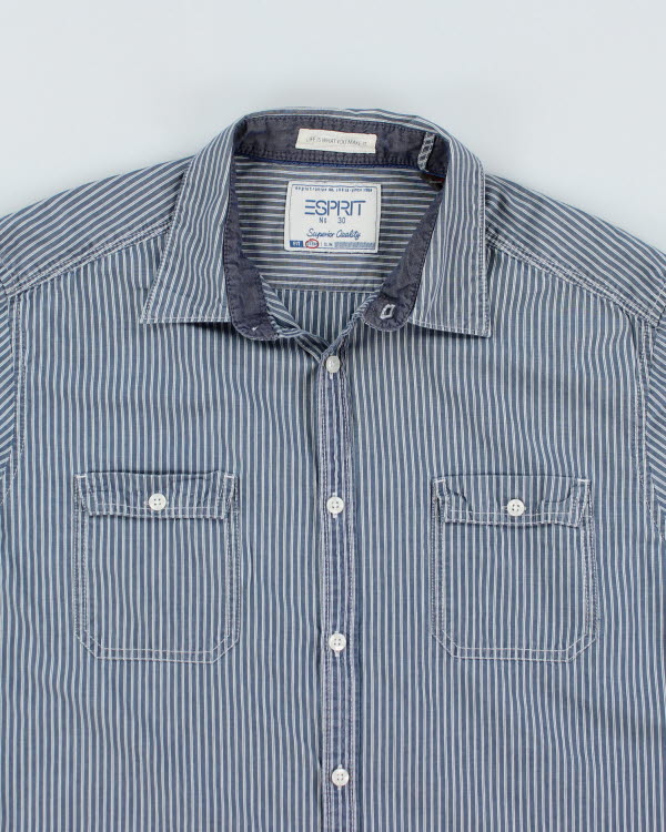Y2k 00s Espirit Stripe Shirt - L