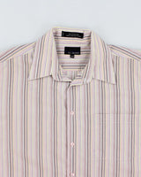 Y2k 00s Bill Blass Striper Shirty - XL