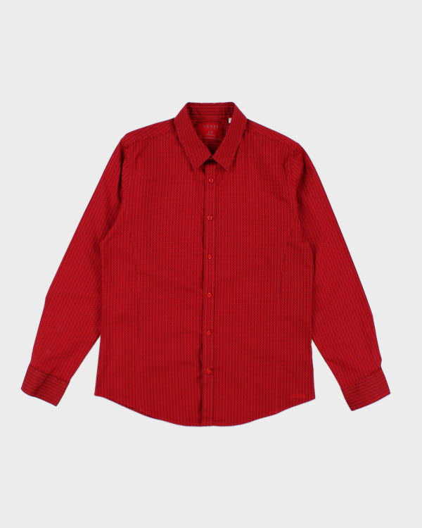 Guess Long Sleeve Red Shirt - L