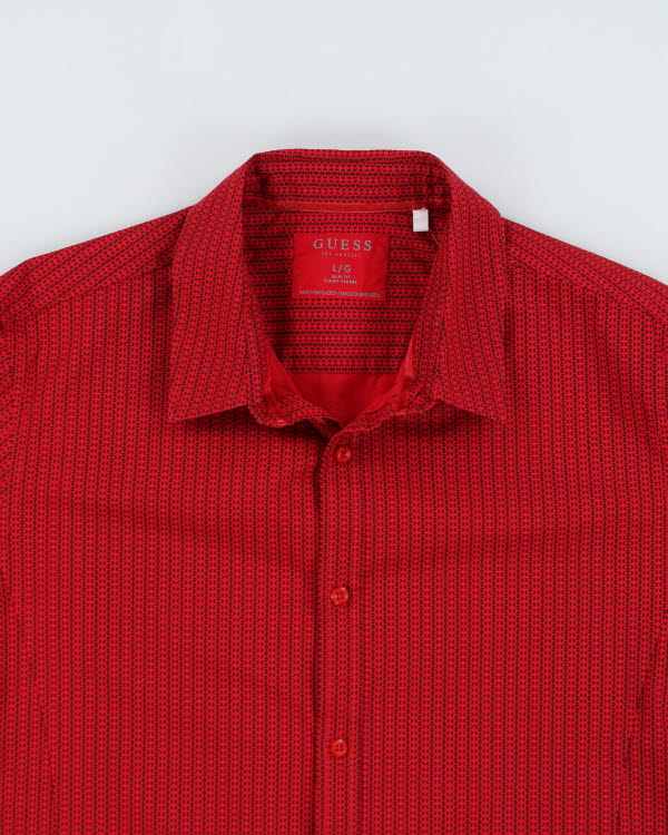 Guess Long Sleeve Red Shirt - L