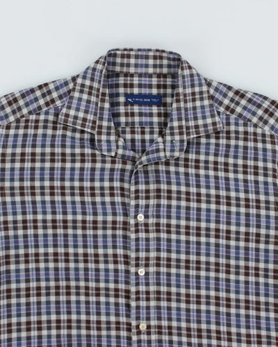 Y2k 00s Etro Check Shirt - M
