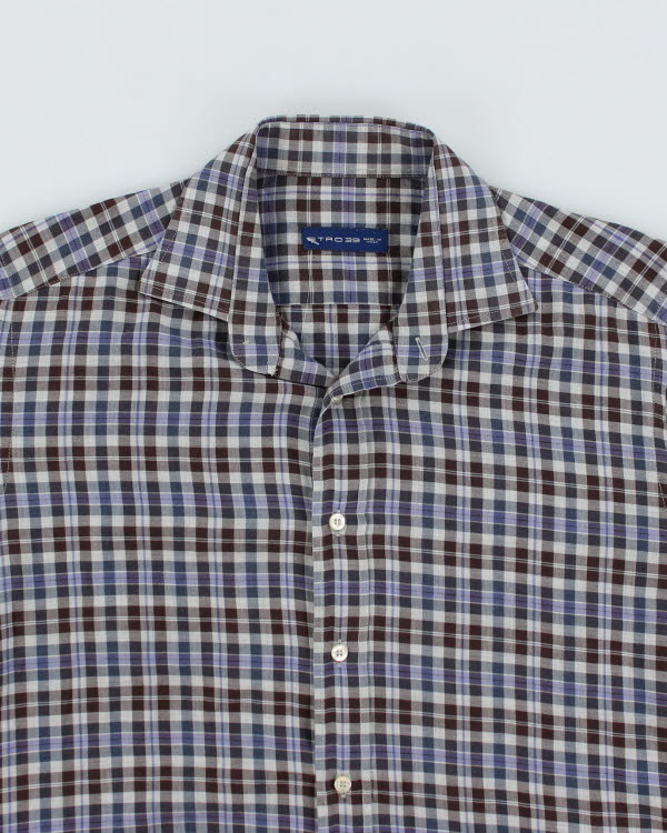 Y2k 00s Etro Check Shirt - M