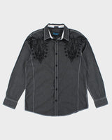 Y2k 00s Roar Embroidered Shirt - M