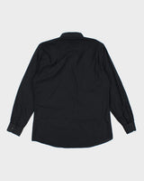 Vintage 2000's Moschino Plain Black Long-sleeved Shirt - L