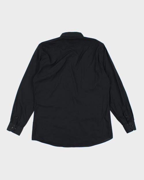 Vintage 2000's Moschino Plain Black Long-sleeved Shirt - L