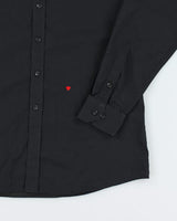 Vintage 2000's Moschino Plain Black Long-sleeved Shirt - L