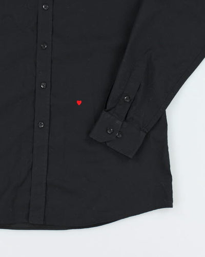 Vintage 2000's Moschino Plain Black Long-sleeved Shirt - L