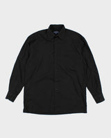 Vintage Oscar De La Renta Plain Black Shirt - L