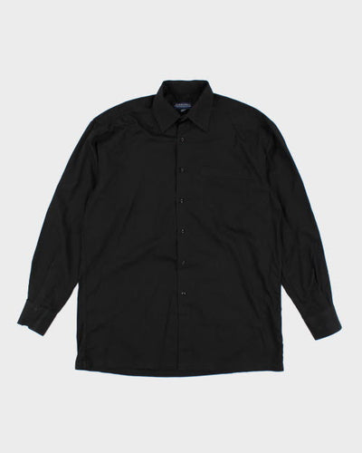Vintage Oscar De La Renta Plain Black Shirt - L
