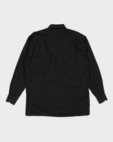 Vintage Oscar De La Renta Plain Black Shirt - L