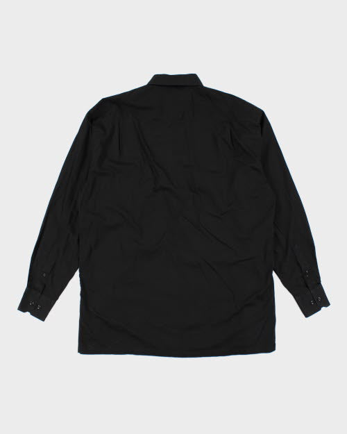 Vintage Oscar De La Renta Plain Black Shirt - L