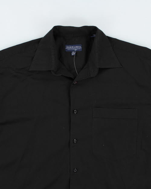 Vintage Oscar De La Renta Plain Black Shirt - L