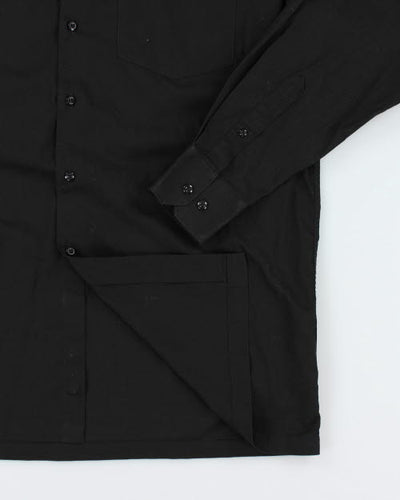 Vintage Oscar De La Renta Plain Black Shirt - L