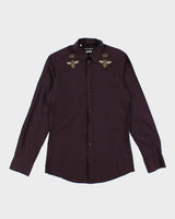 Vintage Y2K Dolce &amp; Gabbana Bee Patches Long-sleeved Shirt - L