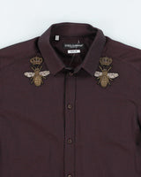 Vintage Y2K Dolce &amp; Gabbana Bee Patches Long-sleeved Shirt - L