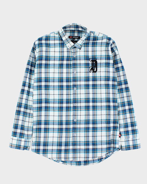 Diesel Embroidered Check Shirt - L