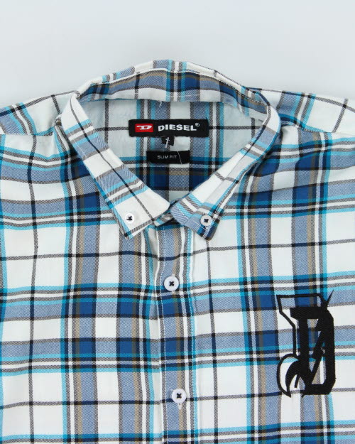 Diesel Embroidered Check Shirt - L