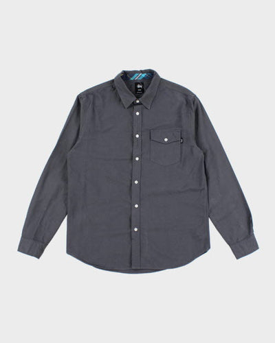 Vintage 2000's Stussy Button Up Long-sleeved Shirt - M