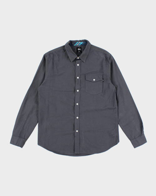 Vintage 2000's Stussy Button Up Long-sleeved Shirt - M
