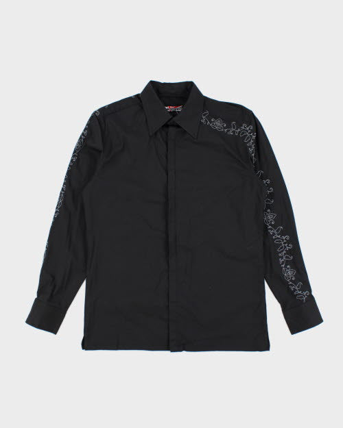 Vintage E-Station Embroidered Patterned Shirt - M