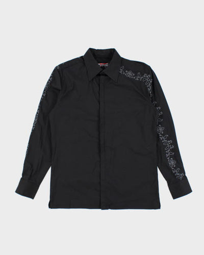 Vintage E-Station Embroidered Patterned Shirt - M