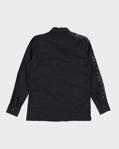 Vintage E-Station Embroidered Patterned Shirt - M