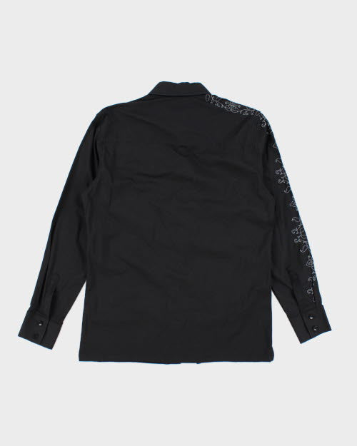 Vintage E-Station Embroidered Patterned Shirt - M