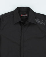 Vintage E-Station Embroidered Patterned Shirt - M