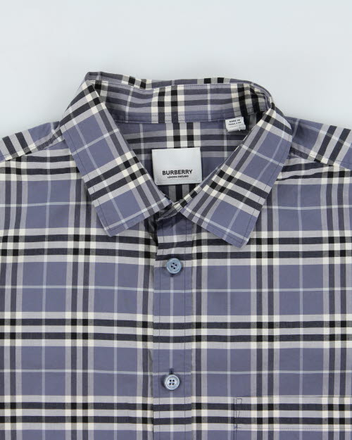 Burberry Blue Check Shirt - L