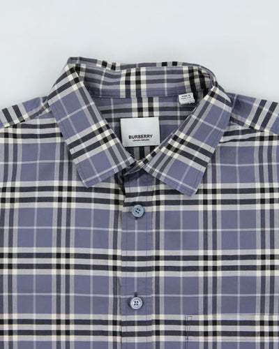 Burberry Blue Check Shirt - L