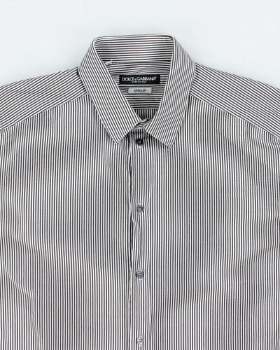 Vintage Dolce & Gabbana Gold Striped Long-sleeved Shirt - M