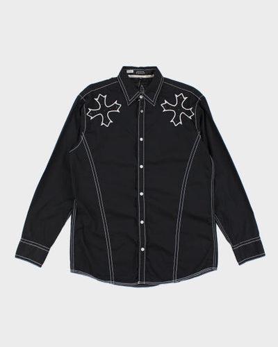 Vintage Y2K Roar Embroidered Gothic Shirt - M