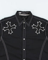 Vintage Y2K Roar Embroidered Gothic Shirt - M
