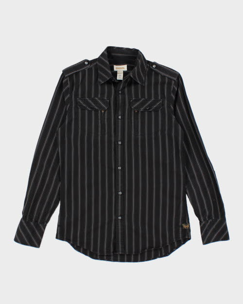 Vintage Y2K Diesel Striped Long-sleeved Shirt - S