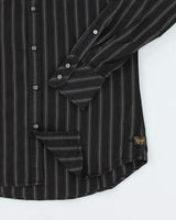 Vintage Y2K Diesel Striped Long-sleeved Shirt - S