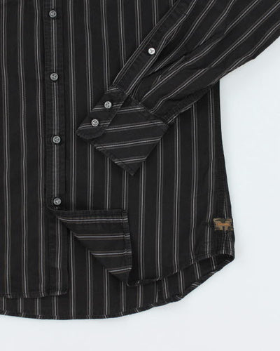 Vintage Y2K Diesel Striped Long-sleeved Shirt - S