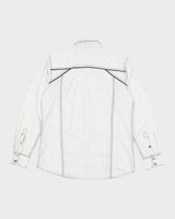 Y2k 00s Buckle Black Slim Fit Shirt - L