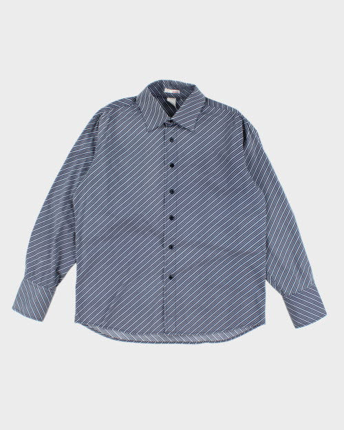 Y2k 00s Groggy Stripe Shirt - L
