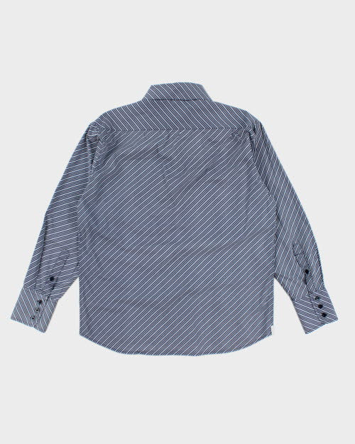 Y2k 00s Groggy Stripe Shirt - L